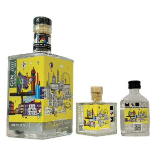 MAD London Dry Gin 'City' painting by Emma Taylor & Jason Dorley-Brown (Jet Pictures, Bath) 'Separation & Amalgamation' © Modern Art Distillery 2023