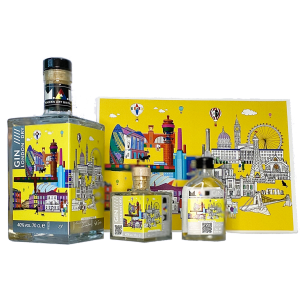 MAD London Dry Gin 'City' painting by Emma Taylor & Jason Dorley-Brown 'Separation & Amalgamation' © Modern Art Distillery 2023