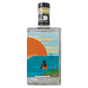 MAD London Dry Gin 'Sea' painting by Lu Cornish “The Call of the Sea’ © Modern Art Distillery 2023 70cl bottle side 2 creative spirits