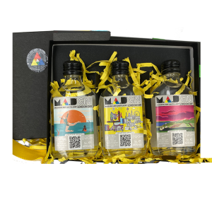 Three 5cl miniatures from Modern Art Distillery in a gift box