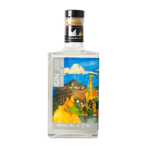 MAD London Dry Gin 'Festival' painting by Natasha Whalley 'The Spirit of Music' © Modern Art Distillery 2024 70cl bottle front 40% ABV