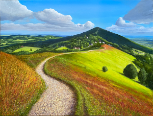 Red Sorrel, Perseverence Hill by Ivan Maxwell Jones a fine artist from Malvern whose work appears on Modern Art Distillery spirits (M.A.D Gin and M.A.D Rum)