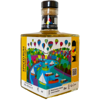 'Bristol Harbour Festival' by Jenny Urquhart on Modern Art Distillery (M.A.D) Strawberry & Honey Spiced Rum bottles Limited edition 2025 for sale at Bristol Balloon Fiesta 2025