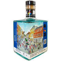'Singing in the High Street' by Josephine Chisholm on Modern Art Distillery (M.A.D) Blueberry & Bergamot Gin bottles Limited edition 2025