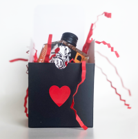 Valentine's Gift - a 5cl bottles of Gin, Rum or Vodka from Modern Art Distillery with art on the bottles